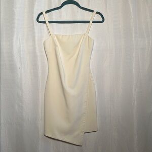 Elegant Cream Sleeveless Dress